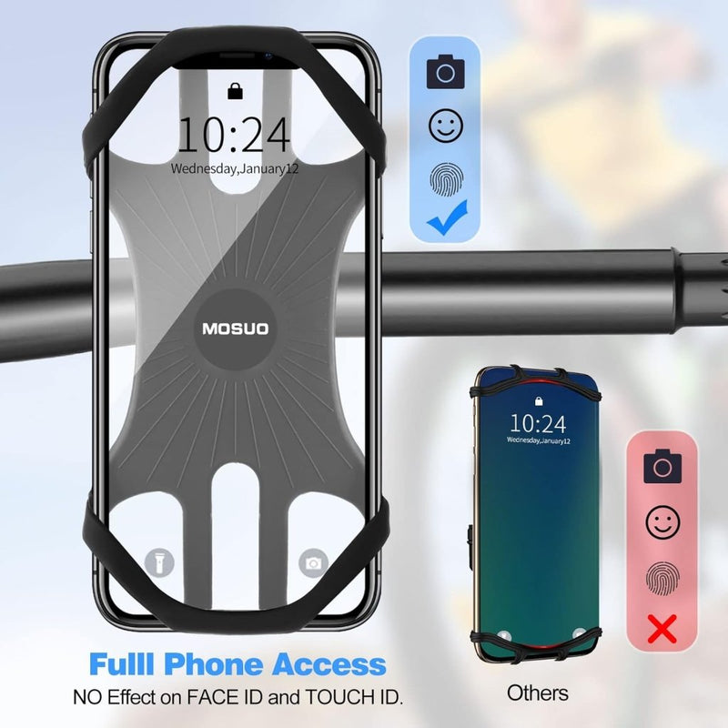 Laad afbeelding in Galerijviewer, MOSUO Universele telefoonhouder voor fiets, siliconen, 360 graden draaiend, voor smartphones van 4,5-7,0 inch - happygetfit.com
