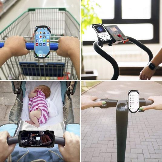 MOSUO Universele telefoonhouder voor fiets, siliconen, 360 graden draaiend, voor smartphones van 4,5-7,0 inch - happygetfit.com
