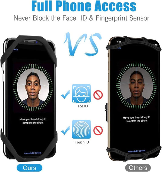 MOSUO Universele telefoonhouder voor fiets, siliconen, 360 graden draaiend, voor smartphones van 4,5-7,0 inch - happygetfit.com