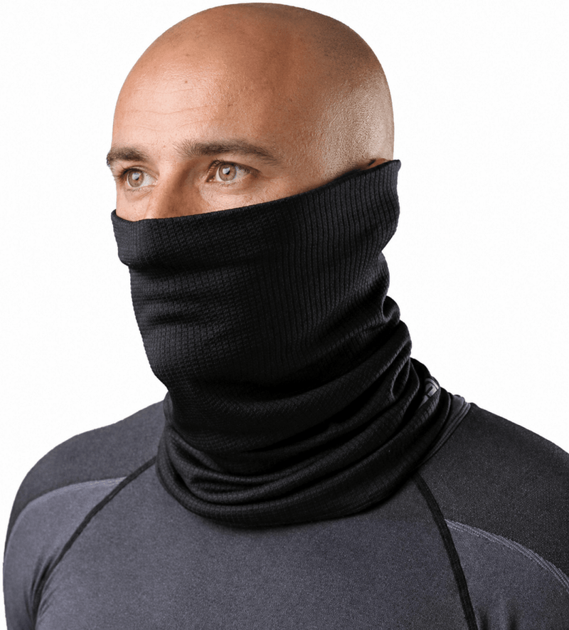 Laden Sie das Bild in Galerie -Viewer, Multifunctionele fleece colsjaal zwart voor sport en winter - happygetfit.com
