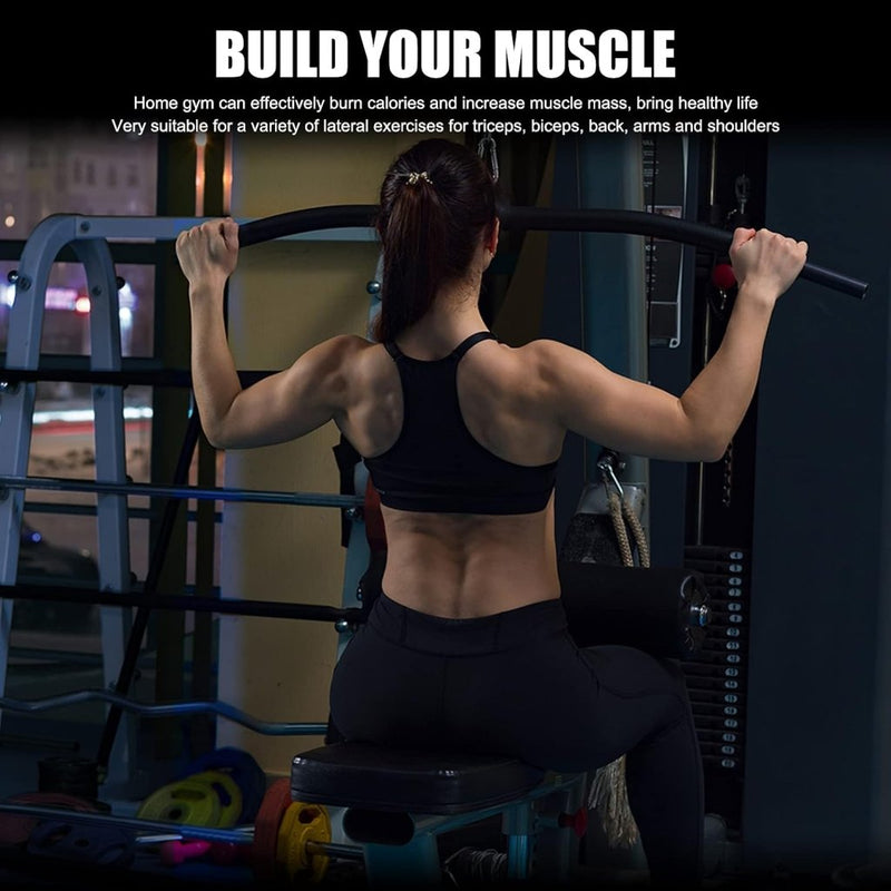 Chargez l'image dans la visionneuse de la galerie, Multifunctionele lat pulldown stang 3-delig zwart - happygetfit.com
