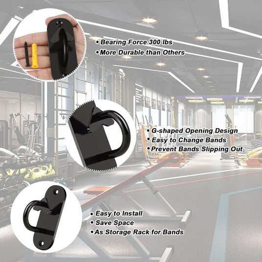 Muur en plafondankers voor weerstandsbanden set van 3 - happygetfit.com