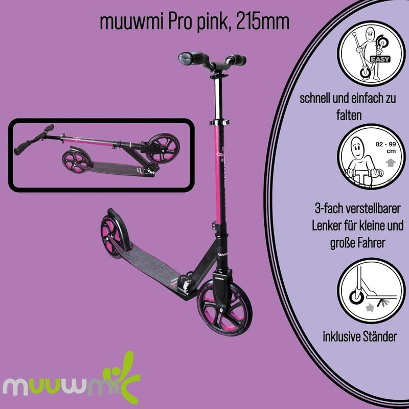 Load image into Gallery viewer, muuwmi Aluminium step Neon – step, 180 mm, ABEC 5, GS-getest, in hoogte verstelbaar, wielen met ledverlichting, groen-zwart - happygetfit.com
