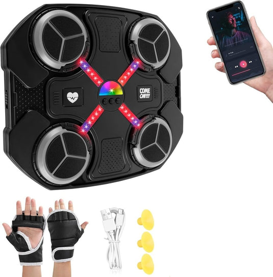 Muziek boksmachine voor kinderen met Bluetooth en verlichting - happygetfit.com