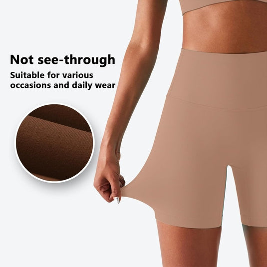 Naadloze dames sportshort high waist stretch - happygetfit.com