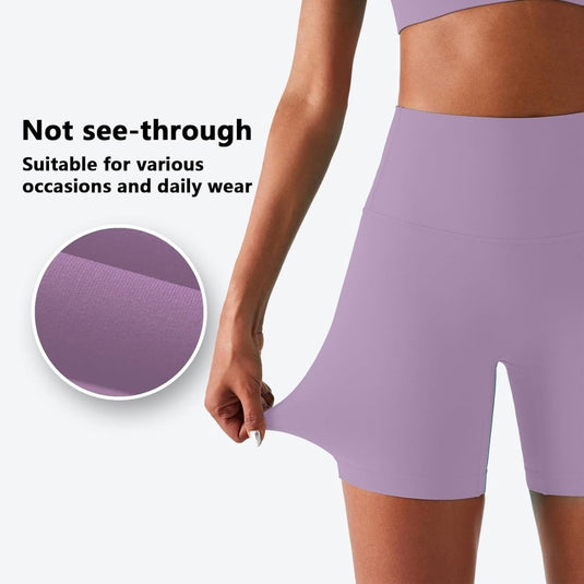 Naadloze dames sportshort high waist stretch - happygetfit.com