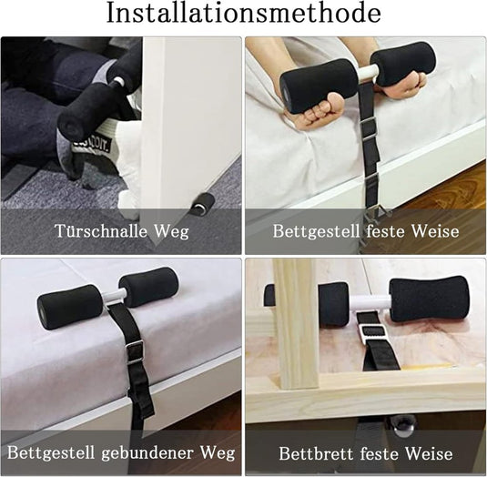 Nordic curl trainingsriem met deuranker zwart - happygetfit.com