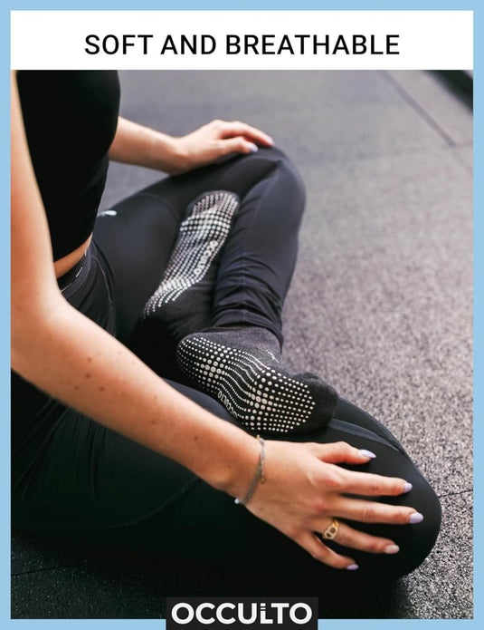 Occulto Women Pilates Grip Socks 2-4 Pack (Model: Mady), Yoga Grip Socks - happygetfit.com