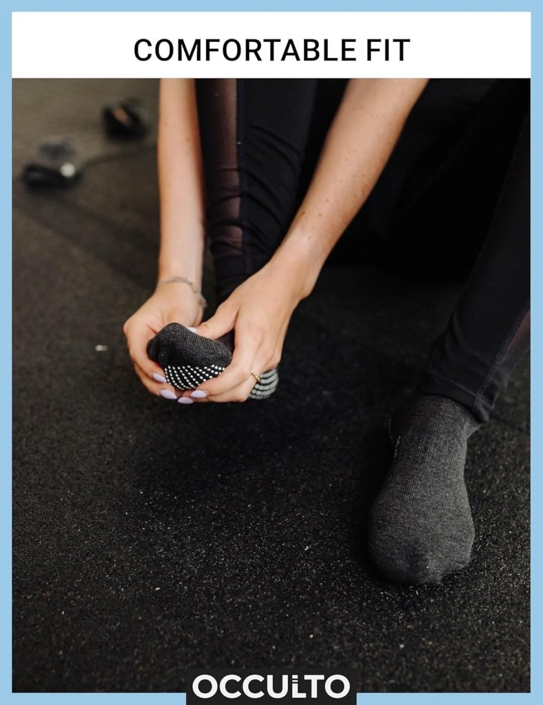 Laad afbeelding in Galerijviewer, Occulto Women Pilates Grip Socks 2-4 Pack (Model: Mady), Yoga Grip Socks - happygetfit.com
