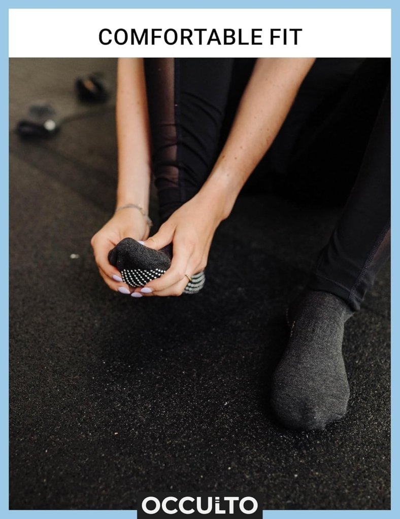 Laad afbeelding in Galerijviewer, Occulto Women Pilates Grip Socks 2-4 Pack (Model: Mady), Yoga Grip Socks - happygetfit.com
