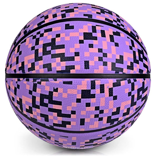 Official Rubber Basketball Outdoor Indoor Mens Basketball Ball Size 3/4/5/6/7 for Kids Youth Teen Boys and Girls Gift Ideas(Without Pump) - happygetfit.com