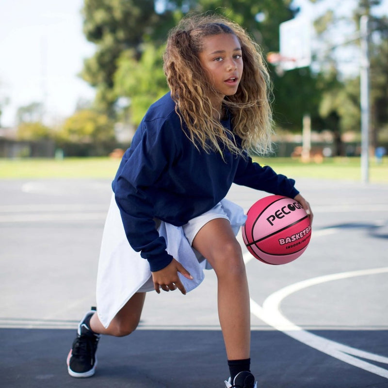 Load image into Gallery viewer, Official Rubber Basketball Outdoor Indoor Mens Basketball Ball Size 3/4/5/6/7 for Kids Youth Teen Boys and Girls Gift Ideas(Without Pump) - happygetfit.com

