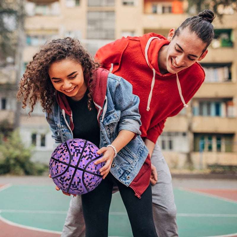 Load image into Gallery viewer, Official Rubber Basketball Outdoor Indoor Mens Basketball Ball Size 3/4/5/6/7 for Kids Youth Teen Boys and Girls Gift Ideas(Without Pump) - happygetfit.com
