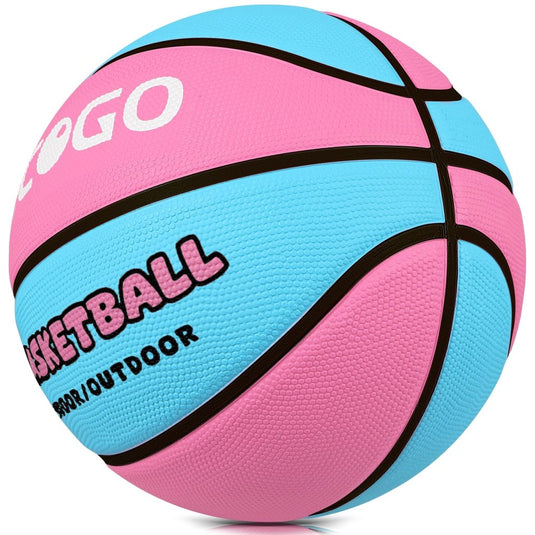 Official Rubber Basketball Outdoor Indoor Mens Basketball Ball Size 3/4/5/6/7 for Kids Youth Teen Boys and Girls Gift Ideas(Without Pump) - happygetfit.com