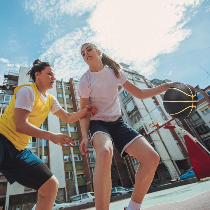 Load image into Gallery viewer, Official Rubber Basketball Outdoor Indoor Mens Basketball Ball Size 3/4/5/6/7 for Kids Youth Teen Boys and Girls Gift Ideas(Without Pump) - happygetfit.com
