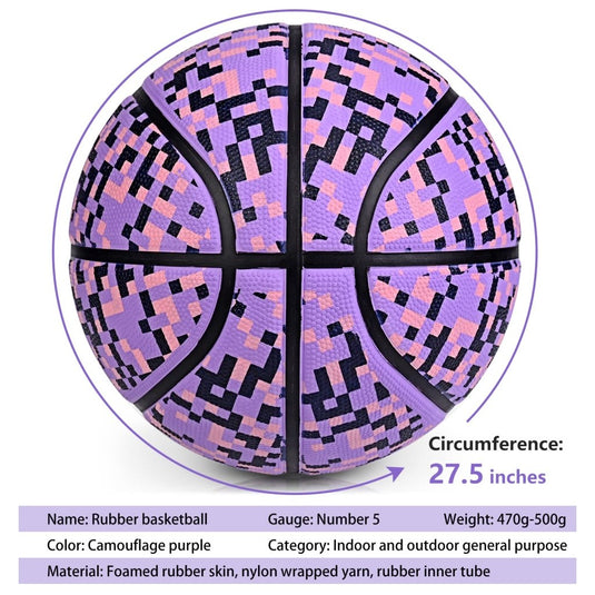 Official Rubber Basketball Outdoor Indoor Mens Basketball Ball Size 3/4/5/6/7 for Kids Youth Teen Boys and Girls Gift Ideas(Without Pump) - happygetfit.com