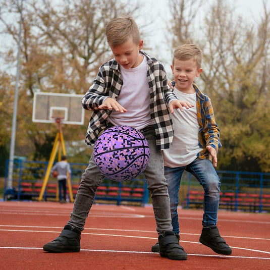 Official Rubber Basketball Outdoor Indoor Mens Basketball Ball Size 3/4/5/6/7 for Kids Youth Teen Boys and Girls Gift Ideas(Without Pump) - happygetfit.com