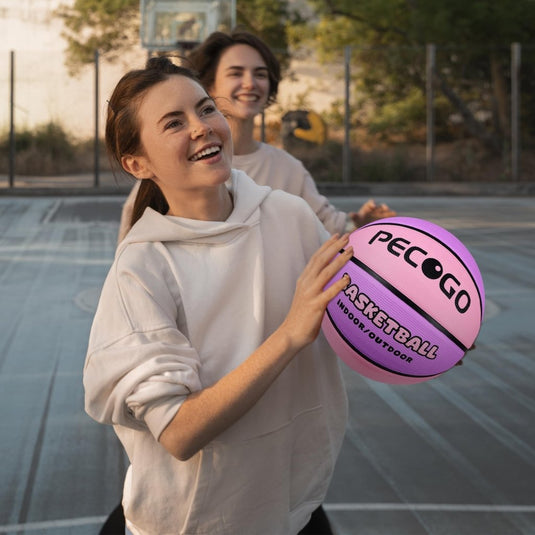 Official Rubber Basketball Outdoor Indoor Mens Basketball Ball Size 3/4/5/6/7 for Kids Youth Teen Boys and Girls Gift Ideas(Without Pump) - happygetfit.com