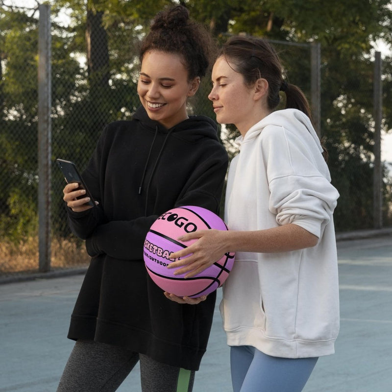 Load image into Gallery viewer, Official Rubber Basketball Outdoor Indoor Mens Basketball Ball Size 3/4/5/6/7 for Kids Youth Teen Boys and Girls Gift Ideas(Without Pump) - happygetfit.com
