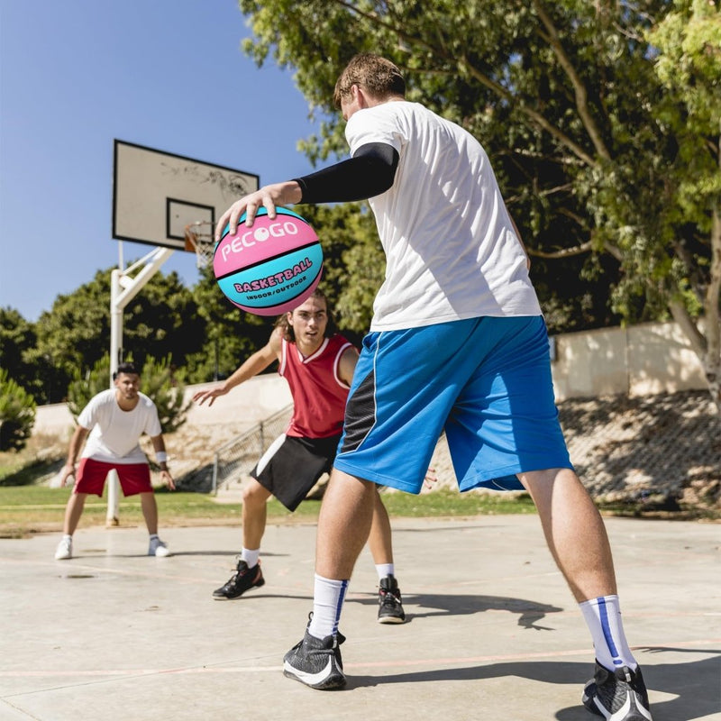 Load image into Gallery viewer, Official Rubber Basketball Outdoor Indoor Mens Basketball Ball Size 3/4/5/6/7 for Kids Youth Teen Boys and Girls Gift Ideas(Without Pump) - happygetfit.com
