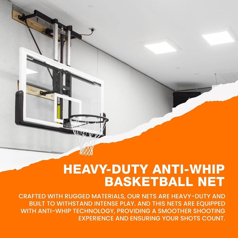 Load image into Gallery viewer, Officiële maat (45 cm) basketbal ring, net en muurbevestiging creolen. Geschikt voor volwassenen en kinderen - happygetfit.com
