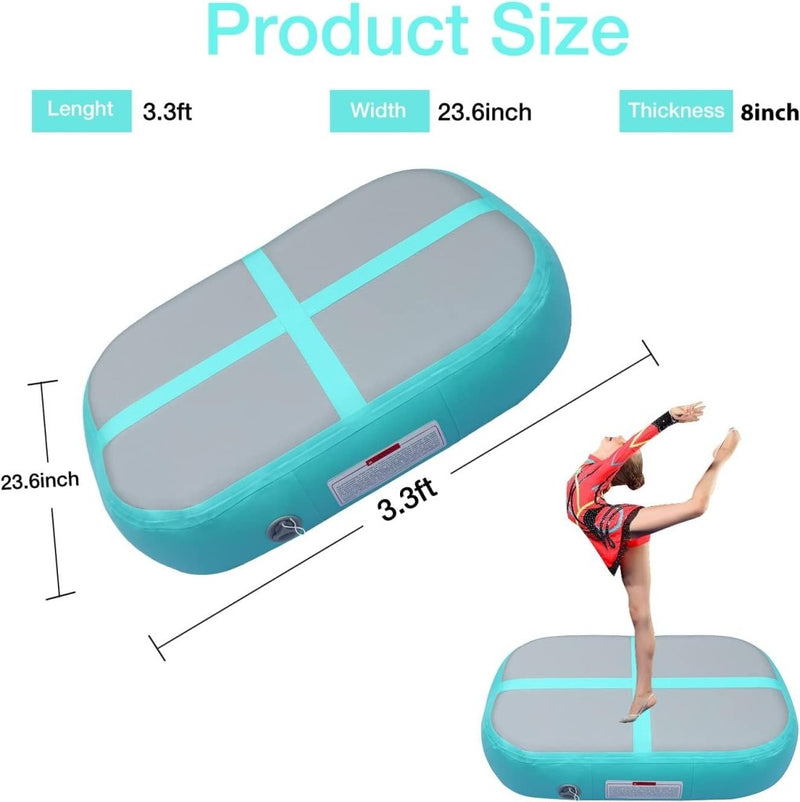 Chargez l'image dans la visionneuse de la galerie, Opblaasbaar gymnastiekblok 100 x 100 x 20 cm – airblock turnmat met elektrische pomp voor turnen, fitness en yoga - happygetfit.com
