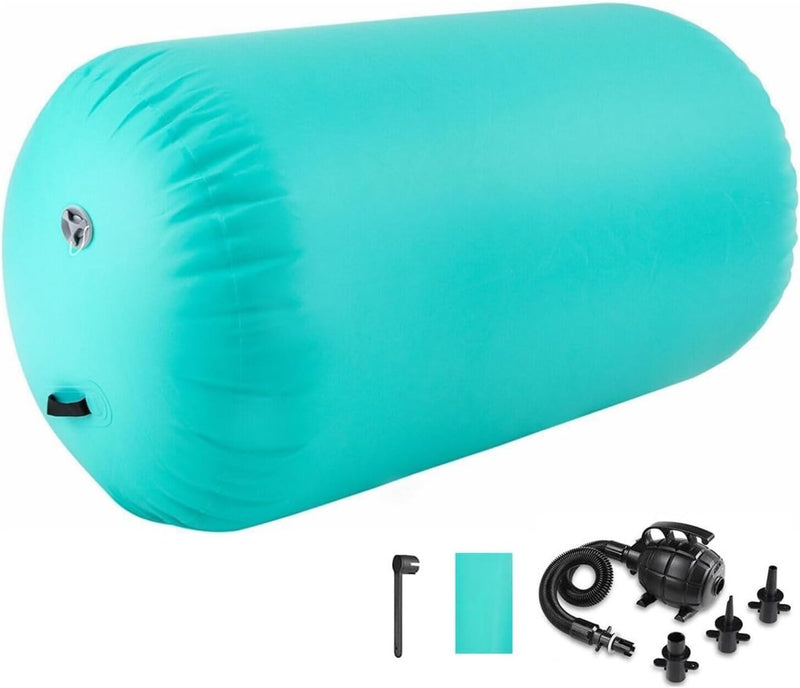 Załaduj obraz do przeglądarki galerii, Opblaasbare air roller 60/75/90 cm – gymnastiekrol voor tumbling, backflip, yoga en training – met elektrische pomp - happygetfit.com
