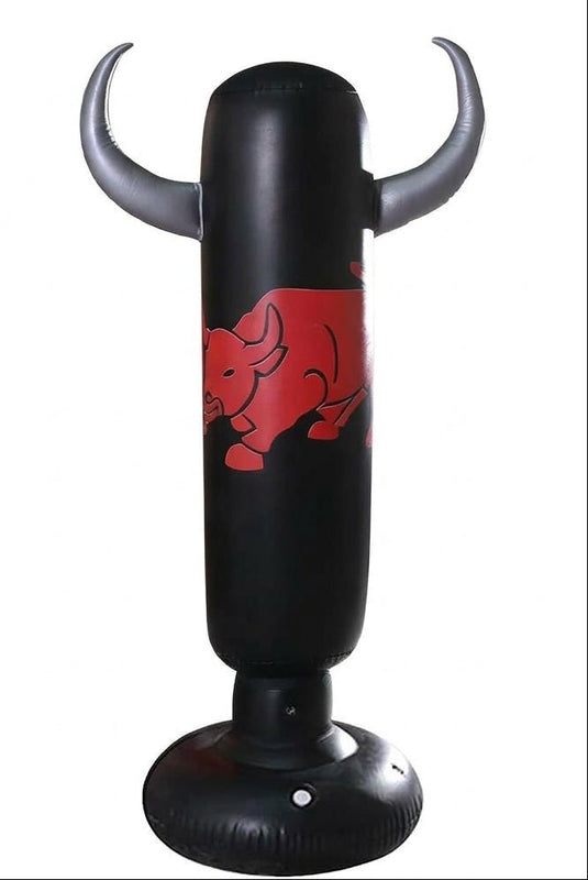 Opblaasbare bokszak 160 cm met bokshandschoenen en handpomp voor volwassenen – kickbokstraining – boksset - happygetfit.com