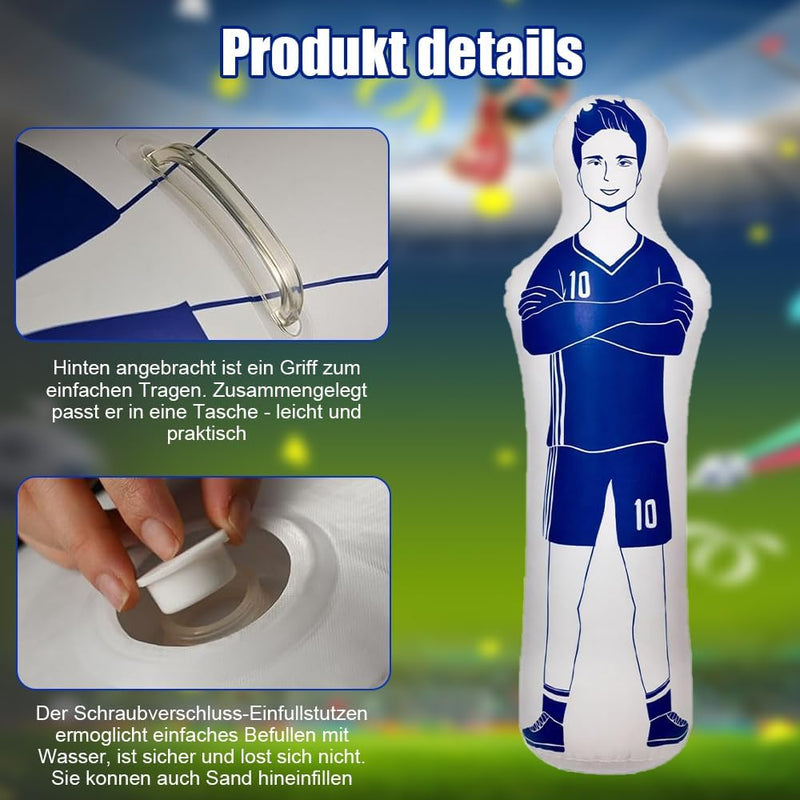 Load image into Gallery viewer, Opblaasbare voetbal trainingsdummy 160 cm - happygetfit.com
