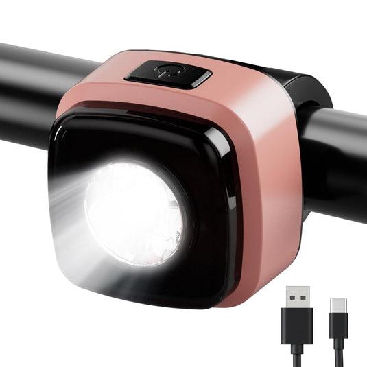 Oplaadbaar fietsvoorlicht USB-C IPX5 waterbestendig met 3 lichtstanden – fietslamp – fietsverlichting - happygetfit.com
