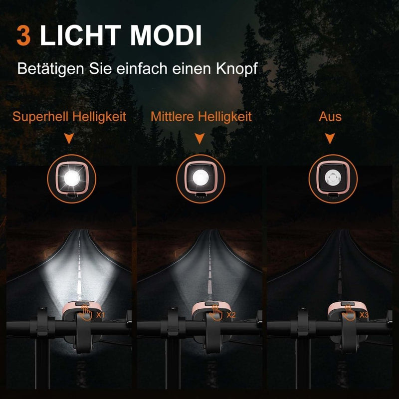 Laden Sie das Bild in Galerie -Viewer, Oplaadbare fietsverlichting set USB-C IPX5 met voor- en achterlicht – fietslamp – LED fietslicht - happygetfit.com
