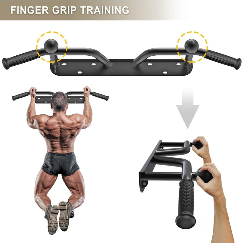 Załaduj obraz do przeglądarki galerii, Optrekstang 95 cm voor wand plafond en balk tot 227 kg – pull-up bar – krachttraining - happygetfit.com
