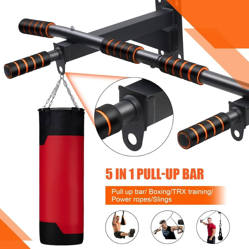 Załaduj obraz do przeglądarki galerii, Optrekstang voor deurkozijn 50-85 cm zonder boren tot 200 kg – pull-up bar – krachttraining - happygetfit.com
