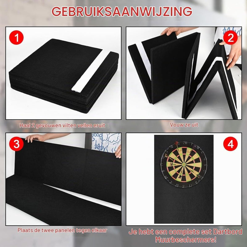 Bild im Galerie-Viewer laden, Opvouwbare dartbord beschermmat 6-delig 60 x 90 cm van schokabsorberend EVA-schuim – dartwandbescherming – dartisolatie - happygetfit.com
