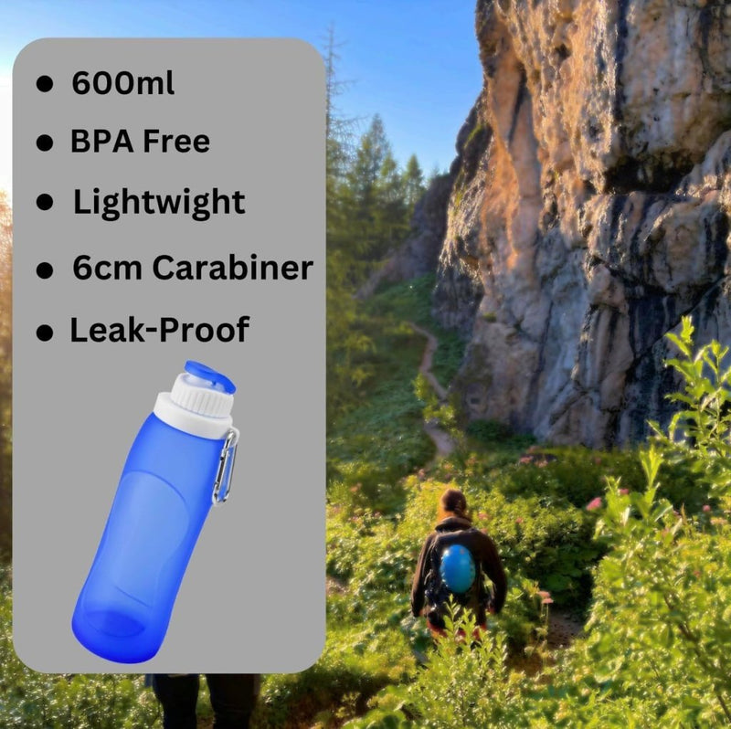 Laad afbeelding in Galerijviewer, Opvouwbare drinkfles 500 ml blauw - happygetfit.com
