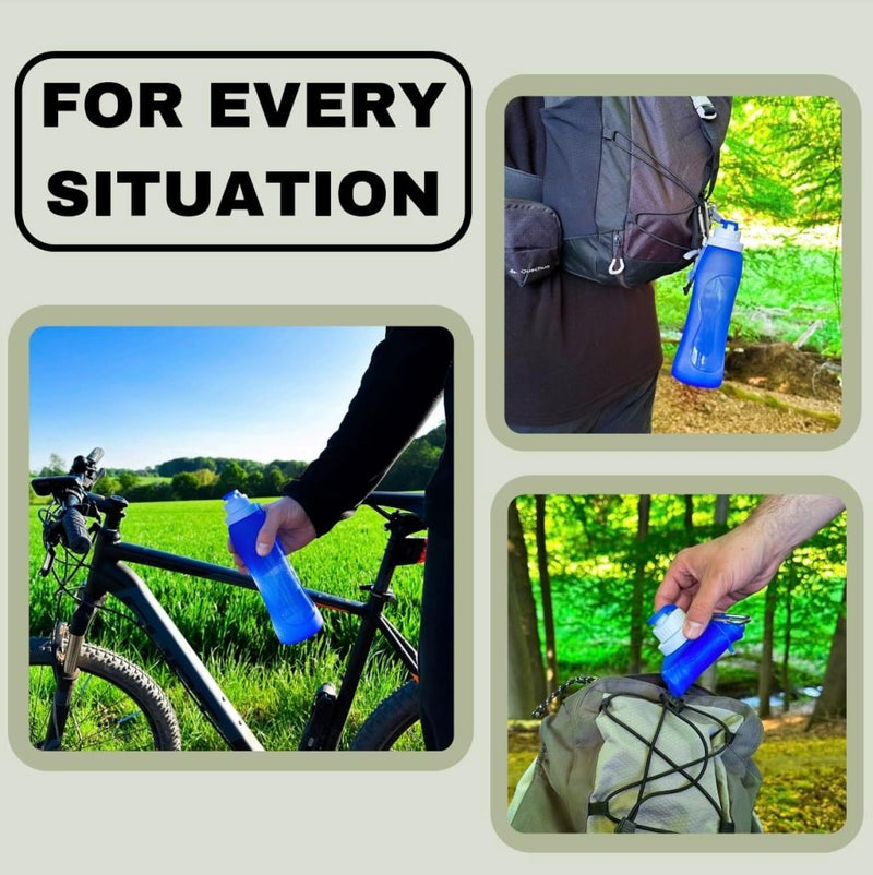 Laad afbeelding in Galerijviewer, Opvouwbare drinkfles 500 ml blauw - happygetfit.com
