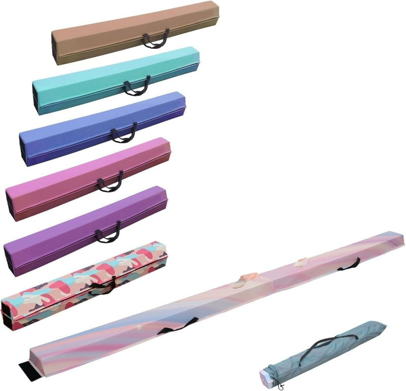 Załaduj obraz do przeglądarki galerii, Opvouwbare evenwichtsbalk voor kinderen 240/270/300 cm – PU-leer – balanstraining – turnen - happygetfit.com
