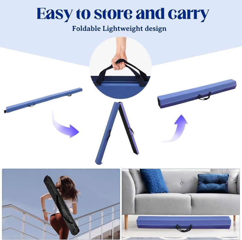 Załaduj obraz do przeglądarki galerii, Opvouwbare evenwichtsbalk voor kinderen 240/270/300 cm – PU-leer – balanstraining – turnen - happygetfit.com

