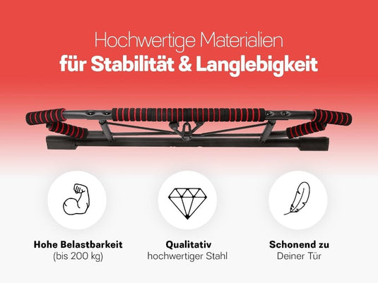 Opvouwbare optrekstang voor deurkozijn met slingtrainer tot 200 kg – pull-up bar – krachttraining - happygetfit.com