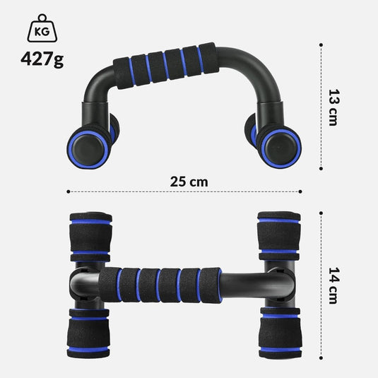 Opvouwbare push-up bars 2 stuks met schuimhandgrepen tot 200 kg – parallettes – calisthenics - happygetfit.com