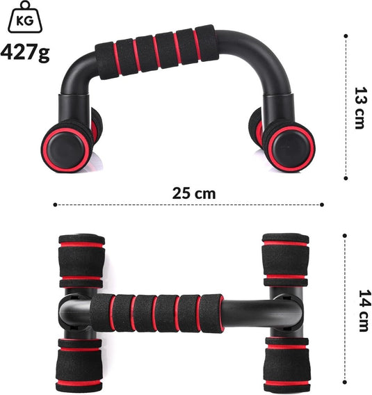 Opvouwbare push-up bars 2 stuks met schuimhandgrepen tot 200 kg – parallettes – calisthenics - happygetfit.com
