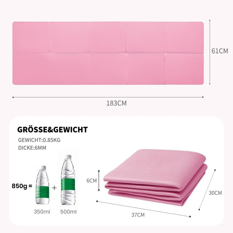 Chargez l'image dans la visionneuse de la galerie, Opvouwbare yogamat TPE antislip 6 mm - happygetfit.com
