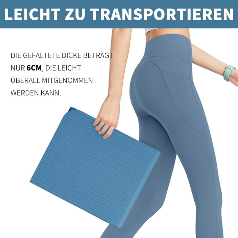 Chargez l'image dans la visionneuse de la galerie, Opvouwbare yogamat TPE antislip 6 mm blauw - happygetfit.com
