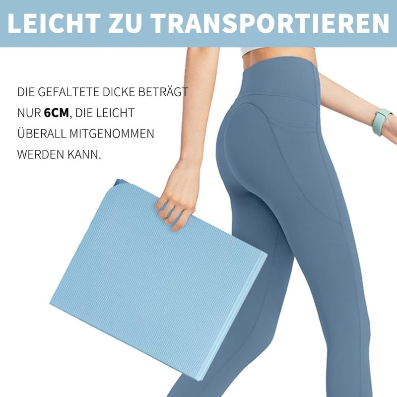 Chargez l'image dans la visionneuse de la galerie, Opvouwbare yogamat TPE antislip 6 mm blauw - happygetfit.com

