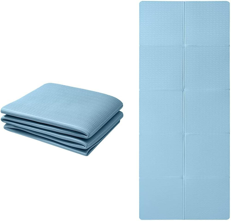 Chargez l'image dans la visionneuse de la galerie, Opvouwbare yogamat TPE antislip 6 mm blauw - happygetfit.com
