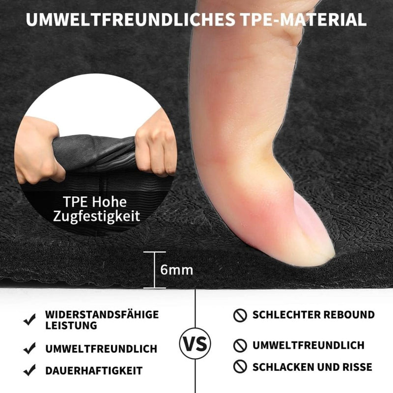 Chargez l'image dans la visionneuse de la galerie, Opvouwbare yogamat TPE antislip 6 mm blauw - happygetfit.com
