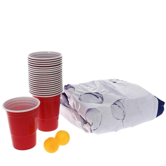 Out of the Blue 91/4025 Air Bed Pool Pong Game Approx. 152 x 76 x 15 cm, including 20 plastic cups and 2 Ping Pong balls, gift boxed - happygetfit.com