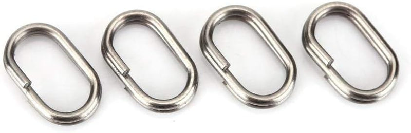 Bild im Galerie-Viewer laden, Ovale splitringen 100 stuks 9 x 15 mm van roestvrij staal voor kunstaas en vishaken – visringen – hengelsportmateriaal - happygetfit.com
