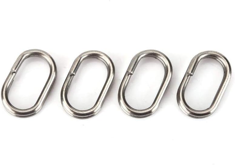 Bild im Galerie-Viewer laden, Ovale splitringen 100 stuks 9 x 15 mm van roestvrij staal voor kunstaas en vishaken – visringen – hengelsportmateriaal - happygetfit.com
