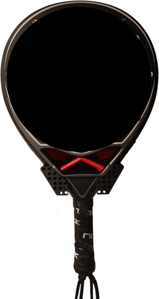 Padel racket wandhouder voor 5 rackets zwart - happygetfit.com